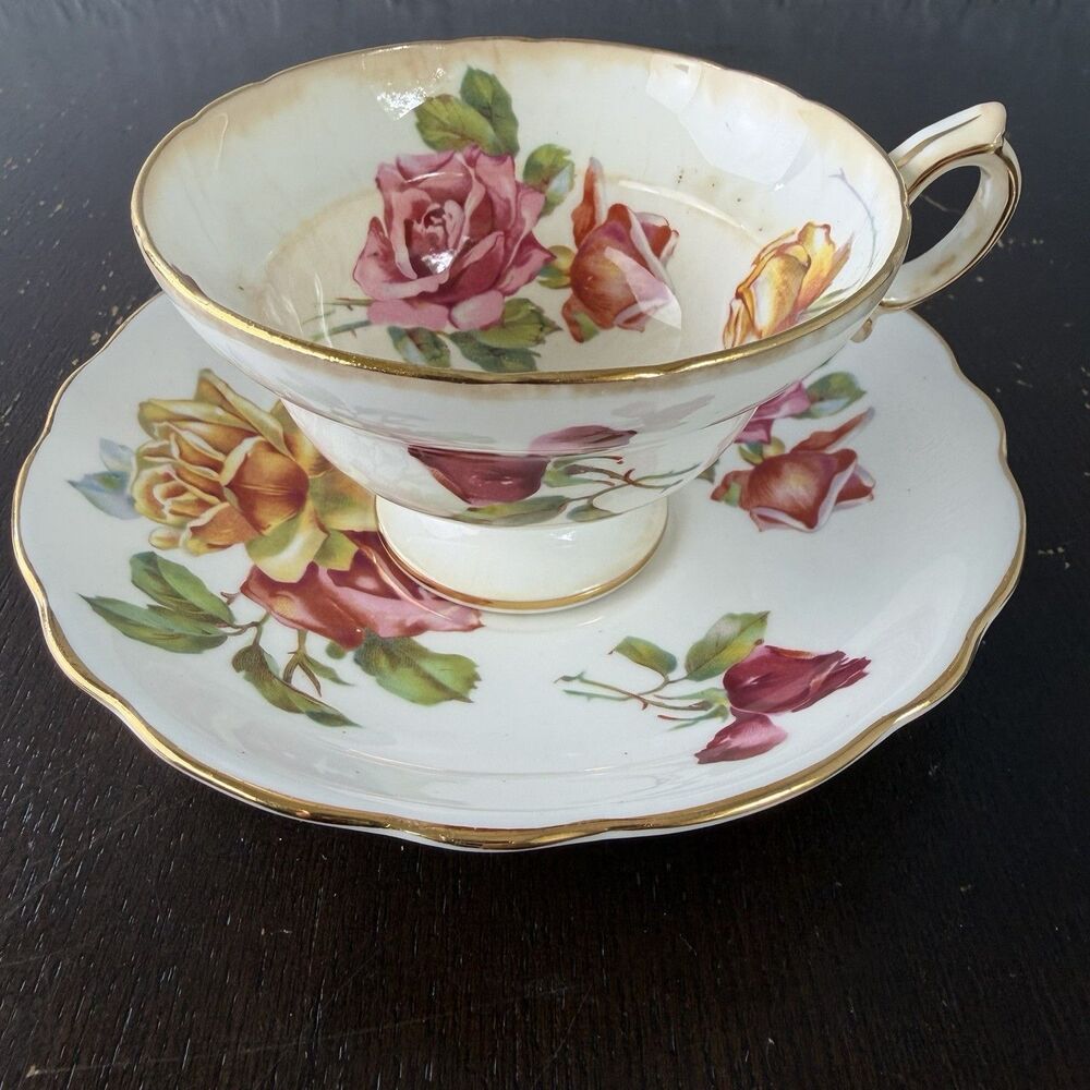 Hammersley & Co Morgan’s Rose Tea Cup & Saucer Set Vintage English Bone China - Picture 3 of 8